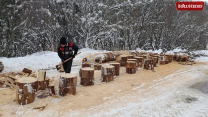 BOLU'DAN DEPREM BÖLGESİ'NE 53 TON ODUN