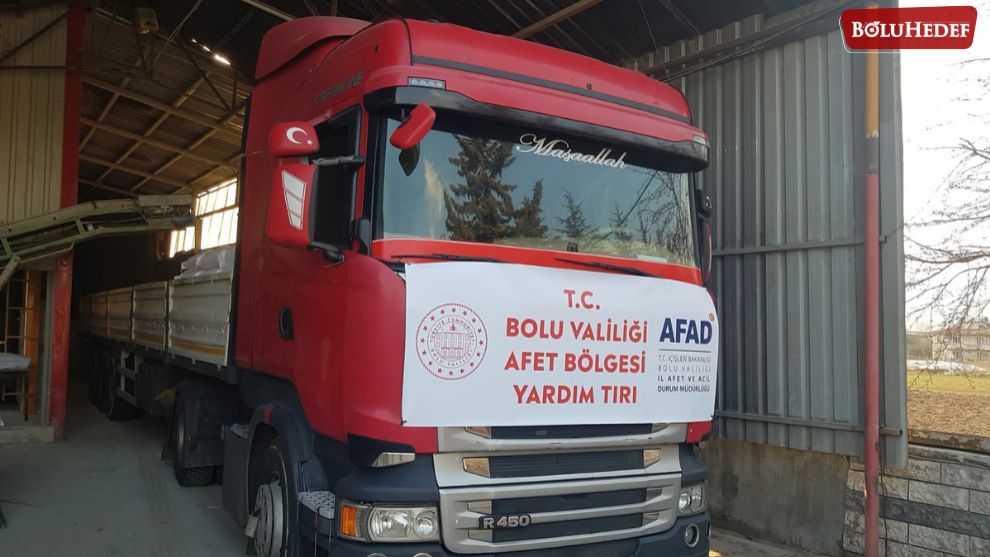 BOLU'DAN 25 TON UN OSMANİYE'YE GÖNDERİLDİ