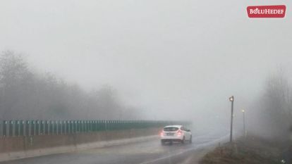 BOLU DAĞI'NDA SİS ETKİLİ OLUYOR 