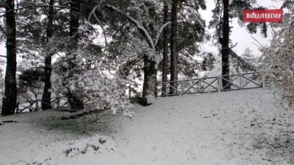 BOLU'DA NİSAN SONUNDA KAR ETKİSİNİ GÖSTERDİ 