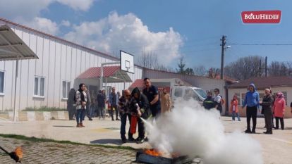 BOLU'DA DEPREM VE YANGIN TATBİKATI YAPILDI 