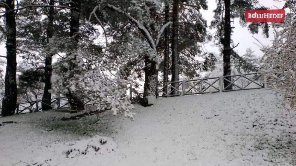 BOLU'DA NİSAN SONUNDA KAR ETKİSİNİ GÖSTERDİ