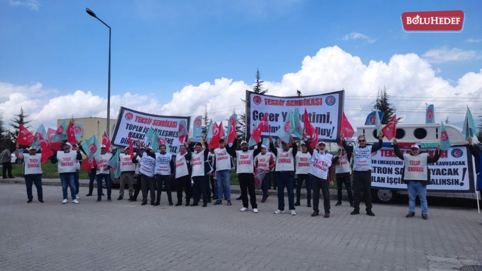 GEZER'DE İŞTEN ÇIKARTILAN İŞÇİLER EYLEM YAPTI