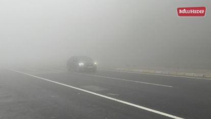 BOLU DAĞI'NDA SİS VE SAĞANAK ETKİLİ OLUYOR 