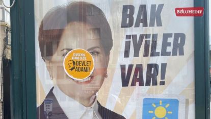 BOLU'DA MERAL AKŞENER'İN AFİŞLERİNE ÇİRKİN SABOTAJ