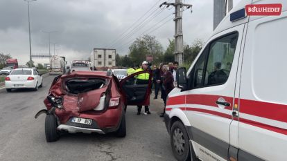 KAMYON OTOMOBİLE ÇARPTI: 4 YARALI