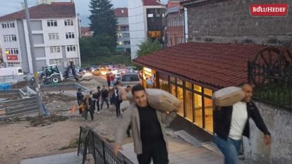 TANJU ÖZCAN'A 10 TORBA ÇİMENTO 