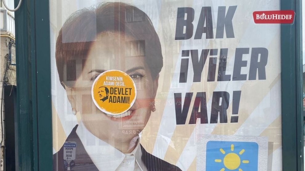 BOLU'DA MERAL AKŞENER'İN AFİŞLERİNE ÇİRKİN SABOTAJ