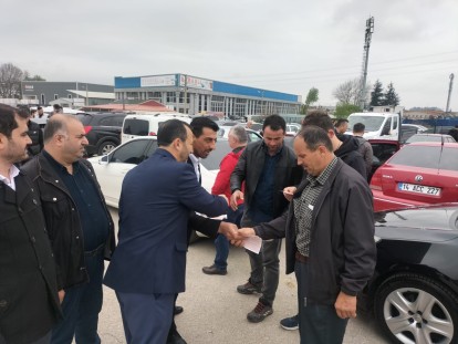 SADETTİN BASKIN OTO PAZARI ESNAFINI ZİYARET ETTİ