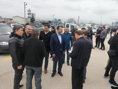 SADETTİN BASKIN OTO PAZARI ESNAFINI ZİYARET ETTİ