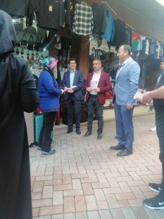 SADETTİN BASKIN YUKARI ÇARŞI ESNAFIYLA BULUŞTU