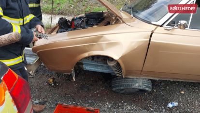 BARİYERE ÇARPAN OTOMOBİLİN SÜRÜCÜSÜ YARALANDI