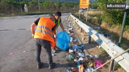 TATİLCİLERDEN GERİYE KALAN ÇÖPLER TEMİZLENDİ