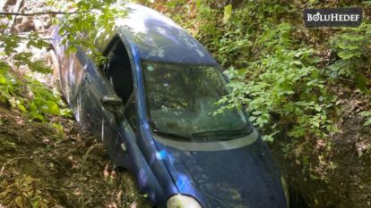 YEDİGÖLLER'DE OTOMOBİL ŞARAMPOLE YUVARLANDI: 1 YARALI