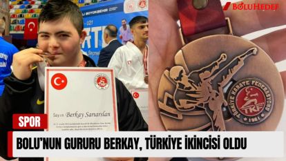 BOLU'NUN GURURU BERKAY, TÜRKİYE İKİNCİSİ OLDU