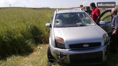 OTOMOBİLİ ÇİTLERE OK GİBİ SAPLANDI SÜRÜCÜ AĞIR YARALANDI