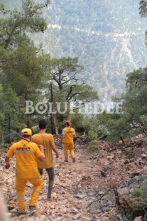 GÖYNÜK'TEKİ ORMAN YANGININA HAVADAN MÜDAHALE DEVAM EDİYOR