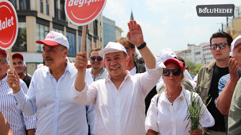 TANJU ÖZCAN BOLU'DAN ANKARA'YA DEĞİŞİM VE ADALET İÇİN YÜRÜYOR