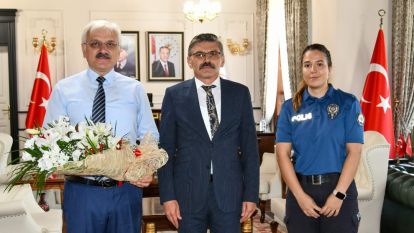 YENİ İL EMNİYET MÜDÜRÜ DAĞDEVİREN'DEN VALİ KILIÇ'A ZİYARET 