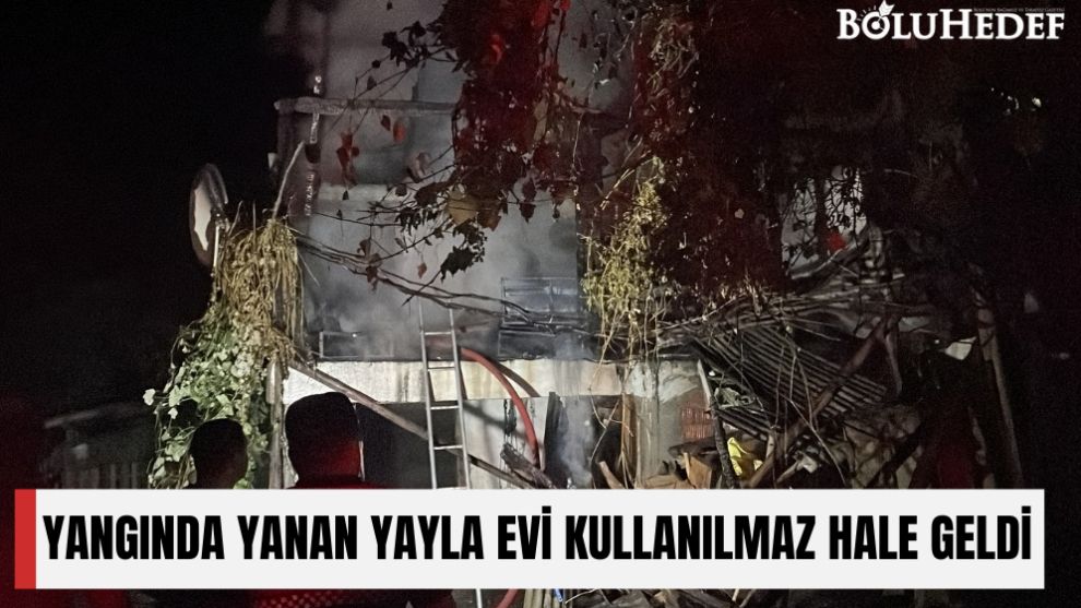 YANGINDA YANAN YAYLA EVİ KULLANILMAZ HALE GELDİ