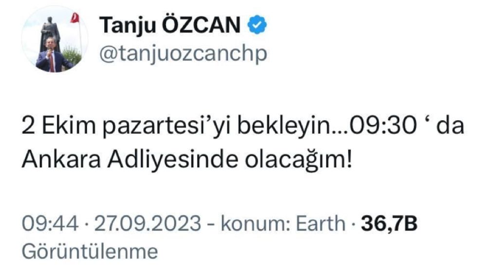 2 Ekim’de Ankara adliyesinde
