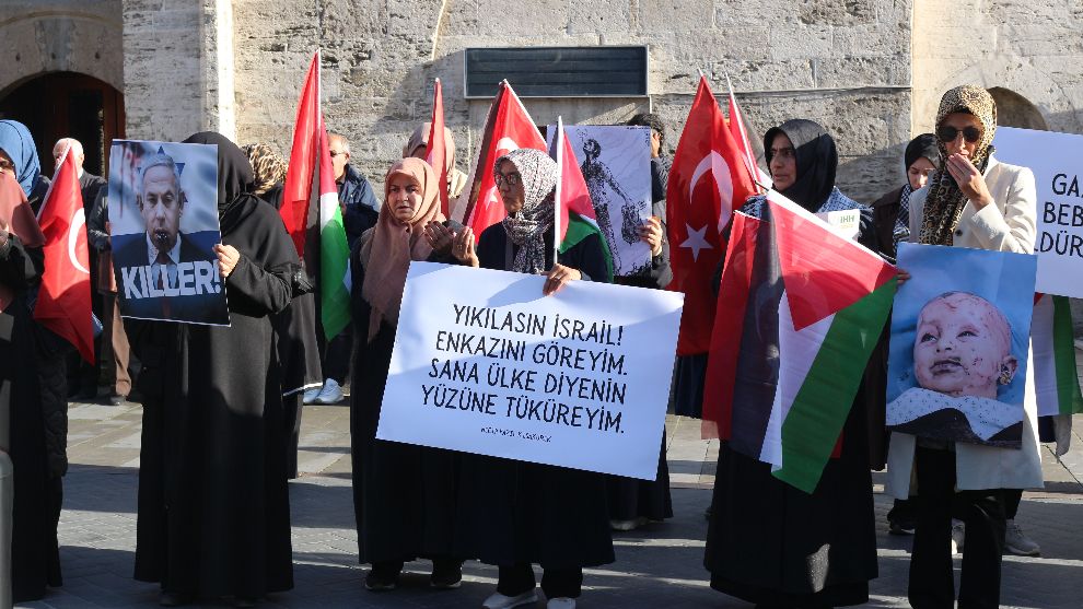 FİLİSTİNLİ KADIN VE ÇOCUKLAR İÇİN TOPLANDI