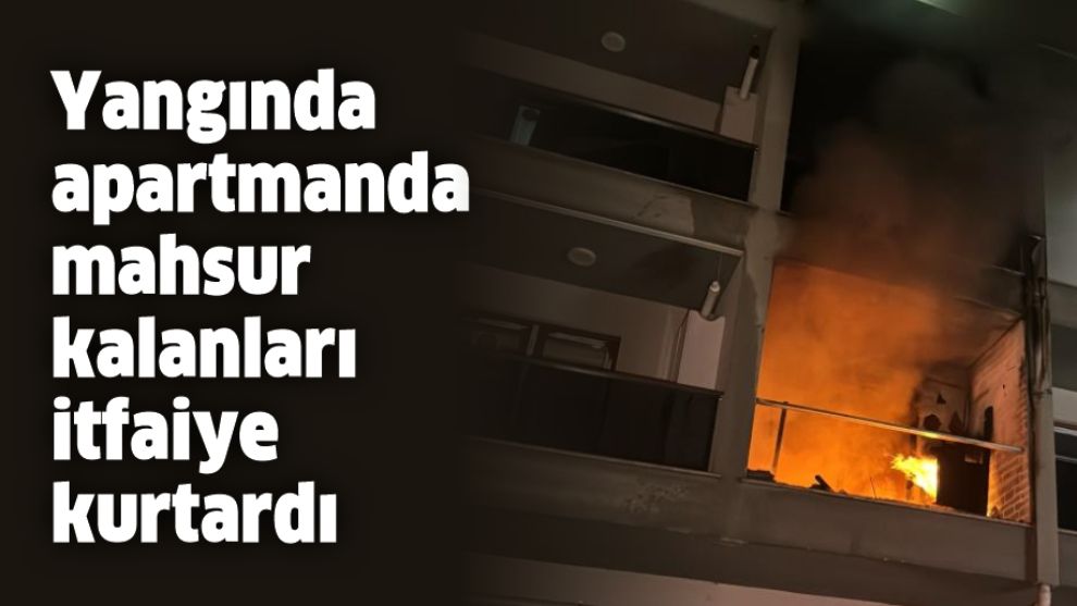 4 katlı binanın birinci katında yangın çıktı