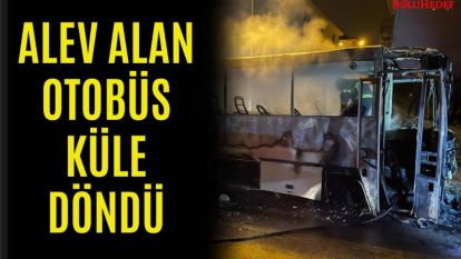 ALEV ALAN OTOBÜS KÜLE DÖNDÜ