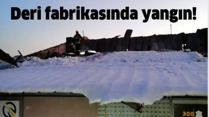 Fabrikanın çatısı alev alev yandı