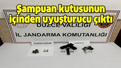 Şampuan kutusunun içinden uyuşturucu çıktı