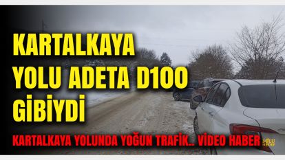 Bolu'da Kartalkaya yolu D100'den daha kalabalıktı: İşte o görüntüler