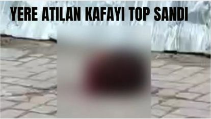 Camdan aşağı atılan insan kafası korkuttu