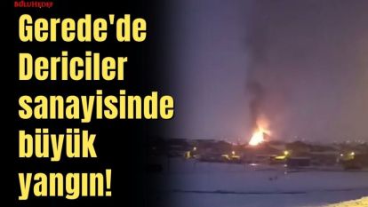Gerede'de Dericiler sanayisinde büyük yangın!