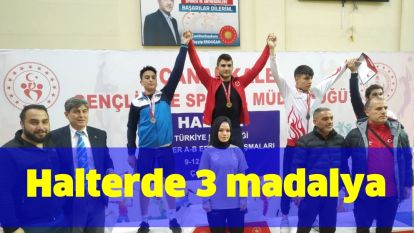 Halterde 3 madalya