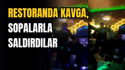Restoranda kavga, sopalarla saldırdılar!