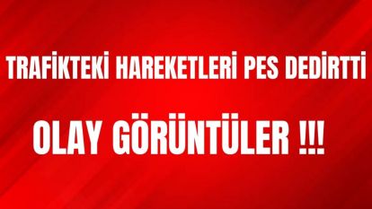 Sakarya'da bir sürücü direksiyonu ayağıyla kontrol etti