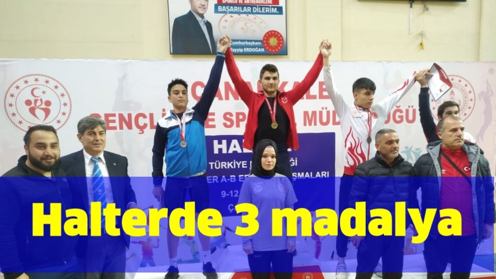Halterde 3 madalya