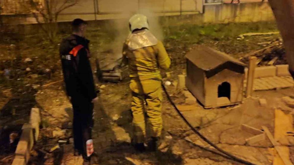 Bahçe yangınında 