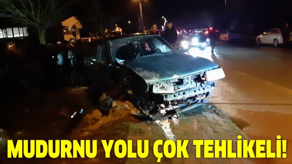 Kontrolden çıkan otomobil yan yattı: 2 yaralı