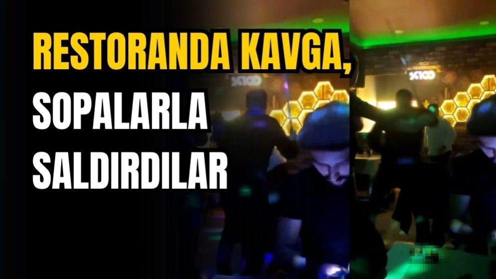 Restoranda kavga, sopalarla saldırdılar!