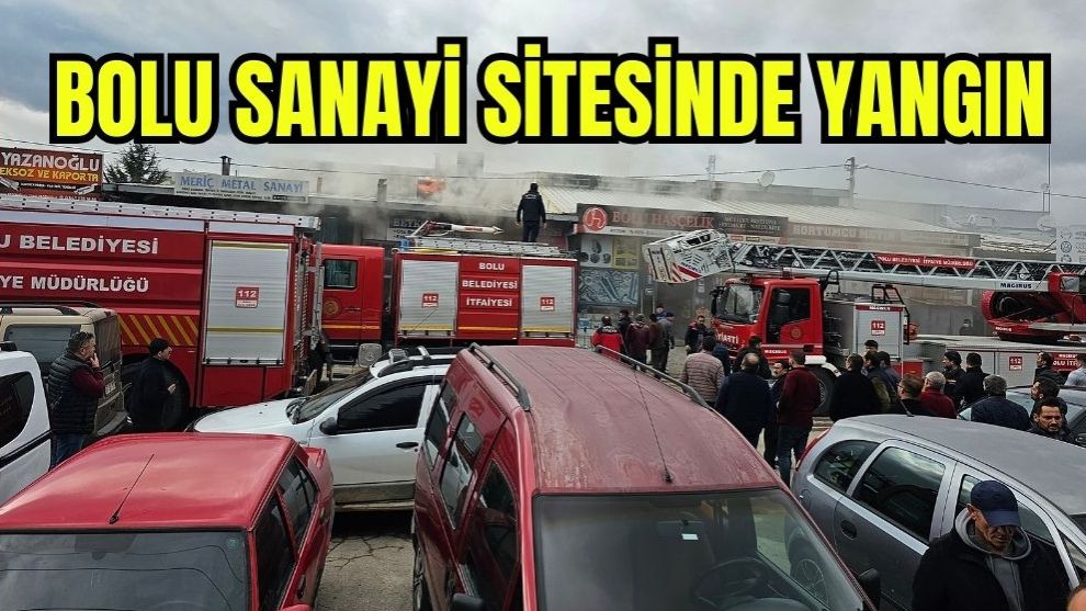 Bolu Sanayi Sitesinde Korkutan Yangın