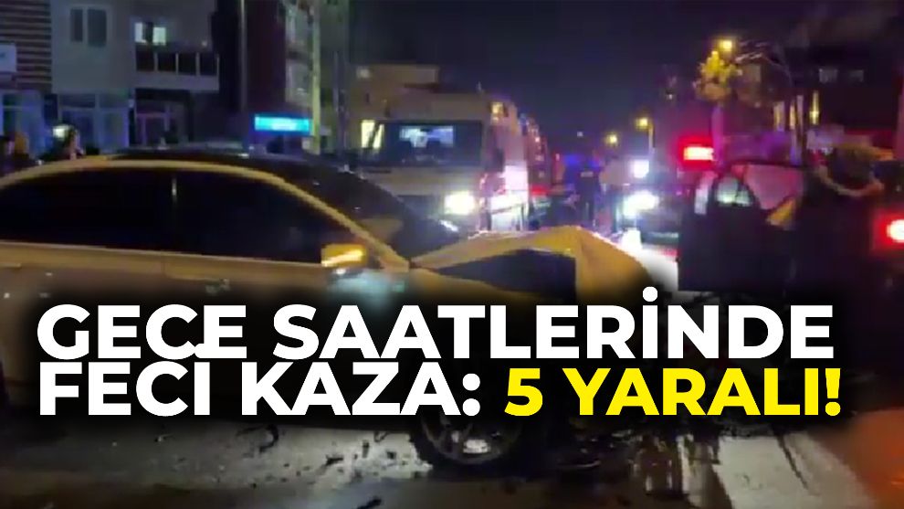 Bolu'da Kafa Kafaya Çarpışan Araçlardan Kaynaklanan Feci Kaza: 5 Yaralı