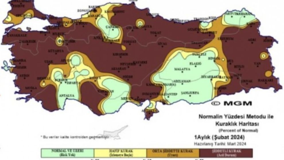 Bolu’da kuraklık kapıda! Kuraklık alan haritasında Bolu’da var