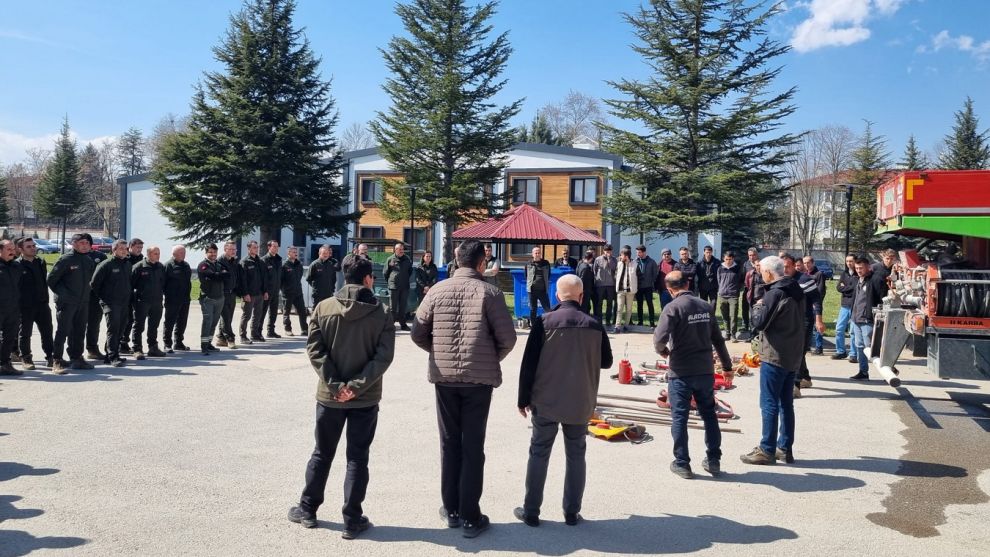 Yangınlara karşı eğitim verildi