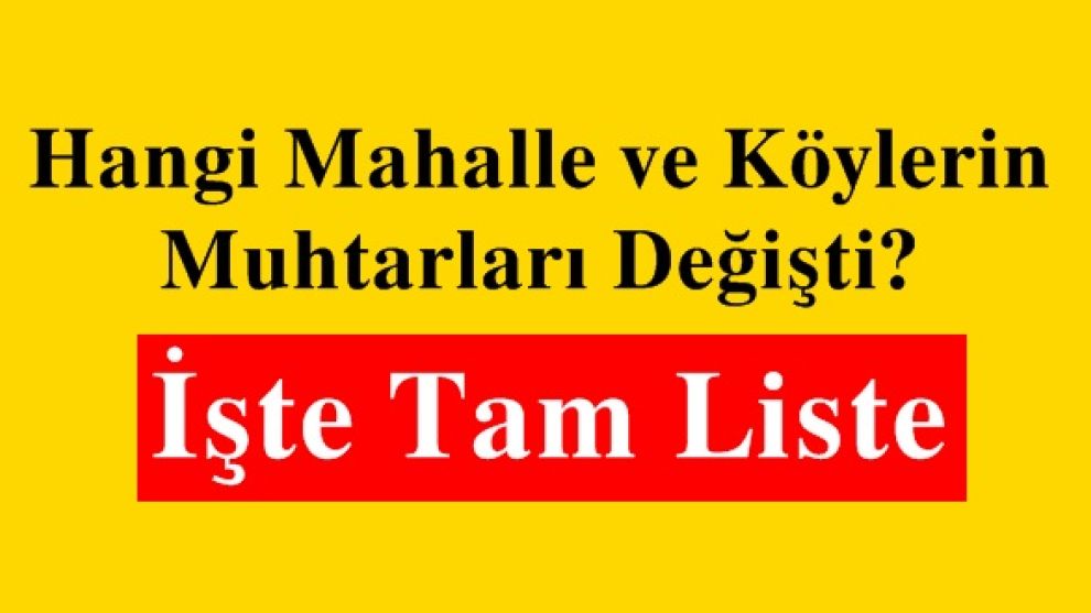 Bolu'nun yeni muhtarları belli oldu