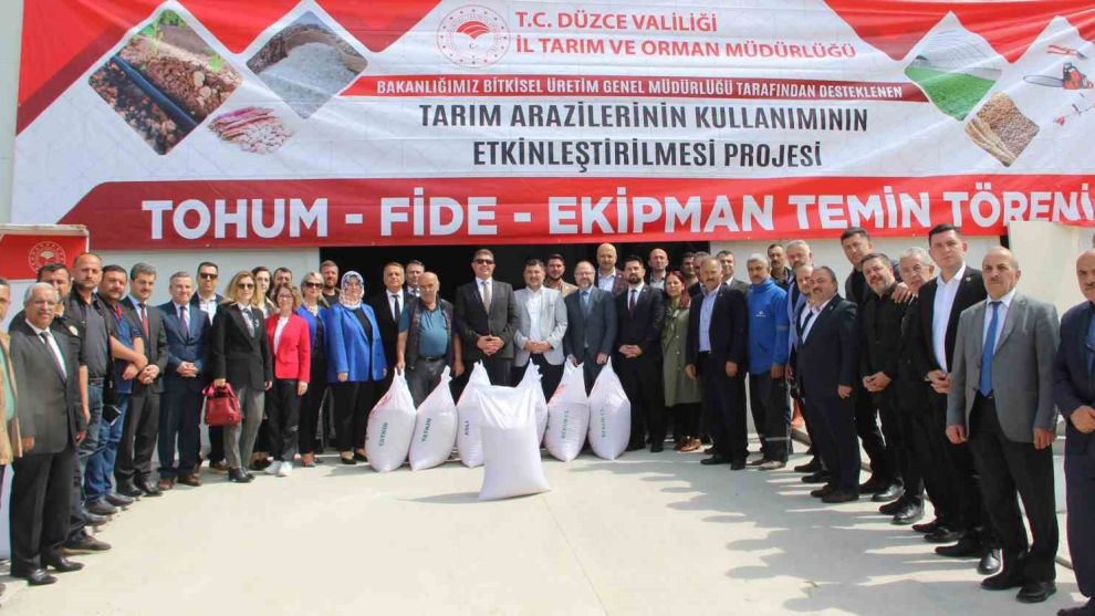 Düzce’de çeltik üreticine tohum desteği
