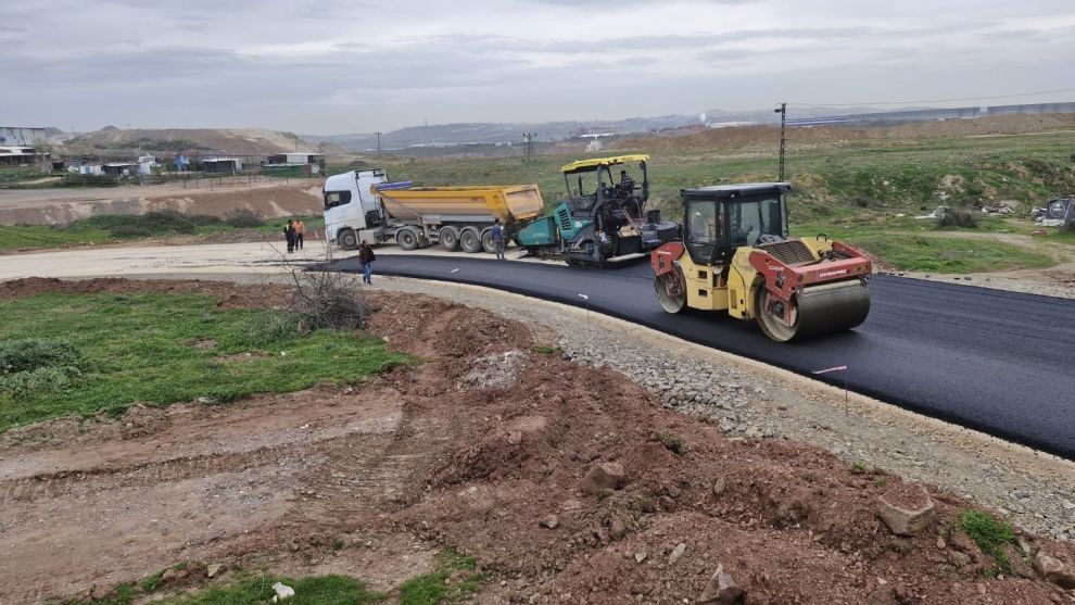 Kirazpınar’da üstyapı çalışması