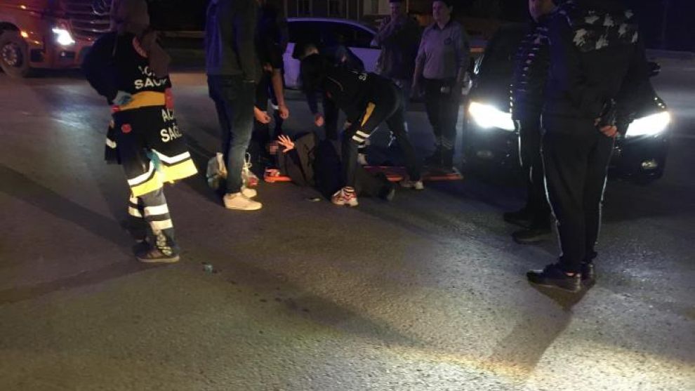 Otomobilin çarptığı yaya yaralandı
