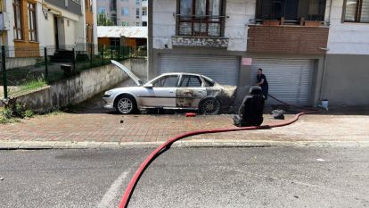 Bolu'da kaynak yapılan otomobil kül oldu