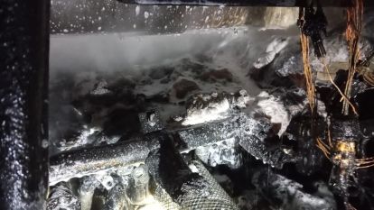 Motor kısmından alev alan tır yandı
